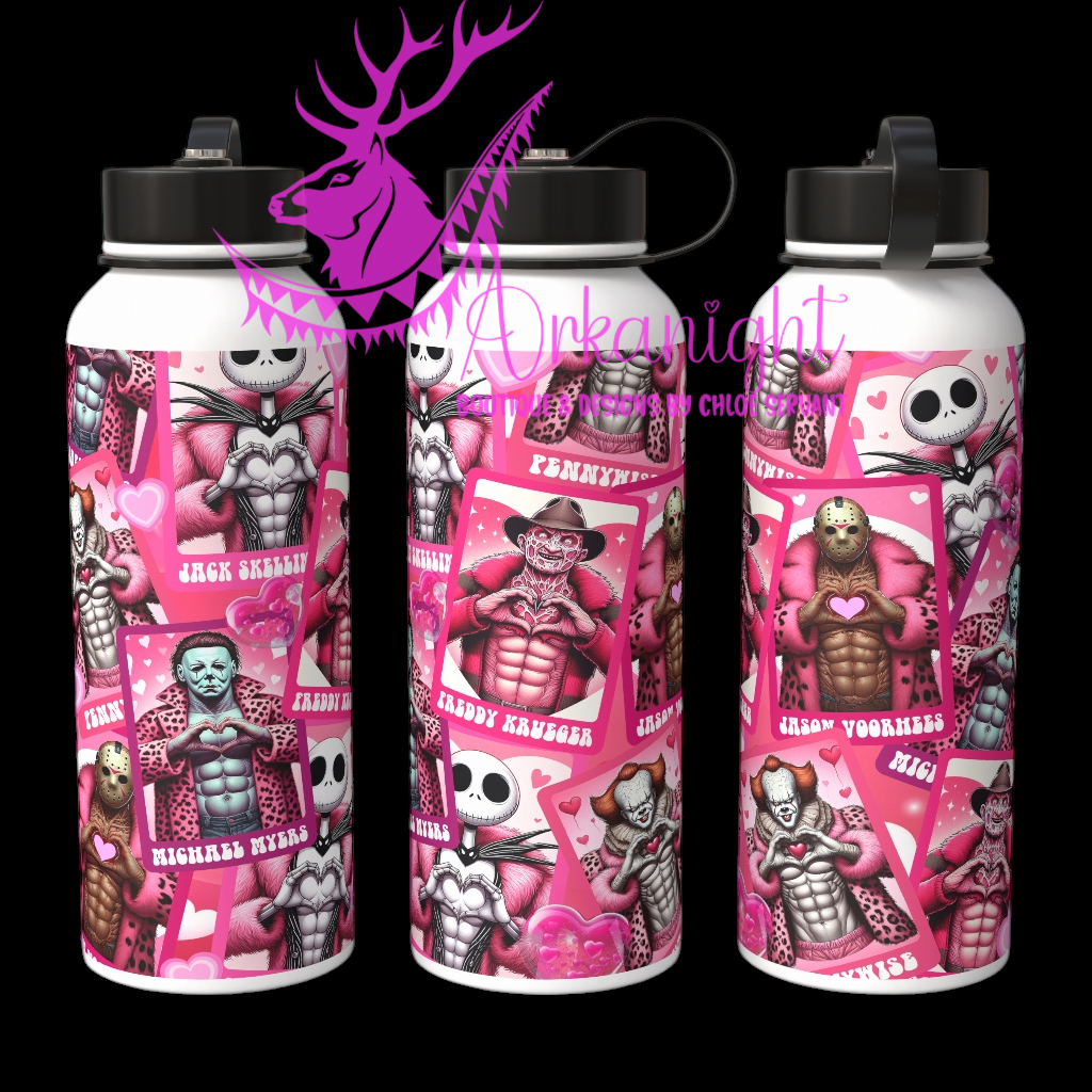 Bouteille d'eau sur commande - Pink Horror Guys