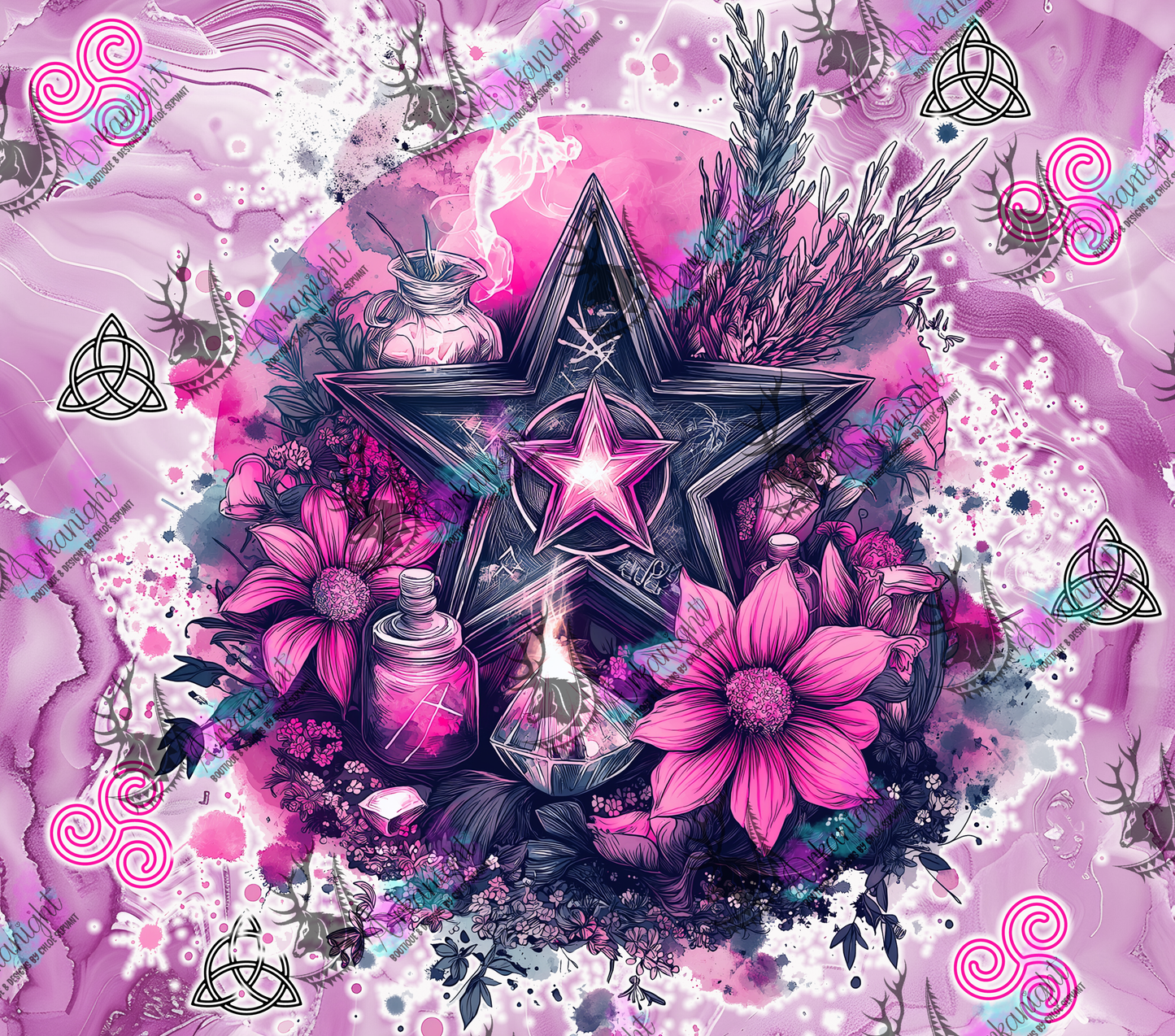 Numérique - Autumn 2024 - Neon Pink Witchy Pentagram