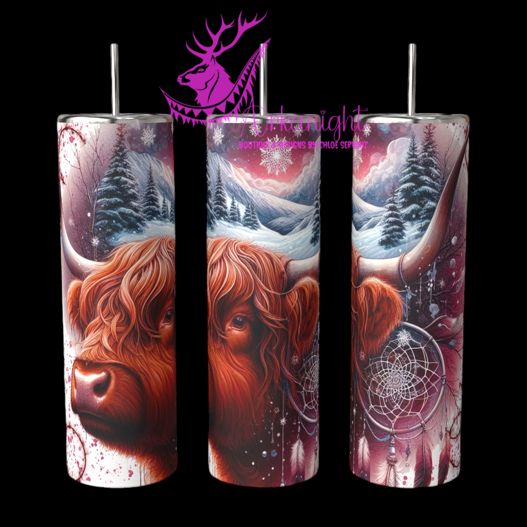 Gourde sur commande - Collection Hiver 2024 - Artic Highland Cow - 02