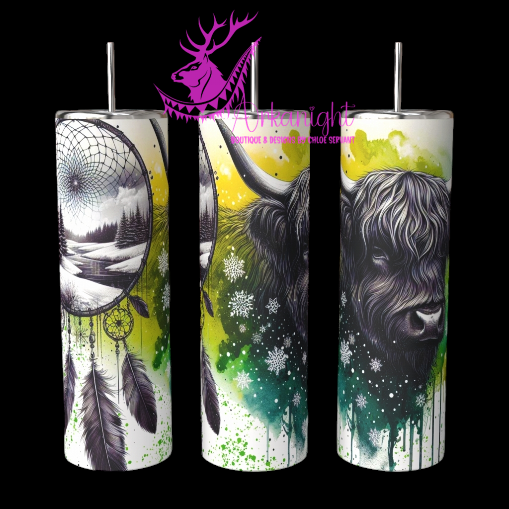 Gourde sur commande - Collection Hiver 2024 - Artic Highland Cow - 01