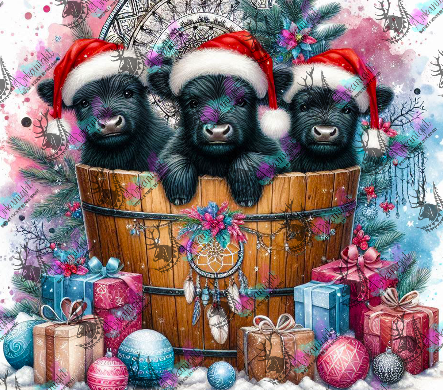 Numérique - Collection Hiver 2024 - Animals into the barrel - Black Highland cow