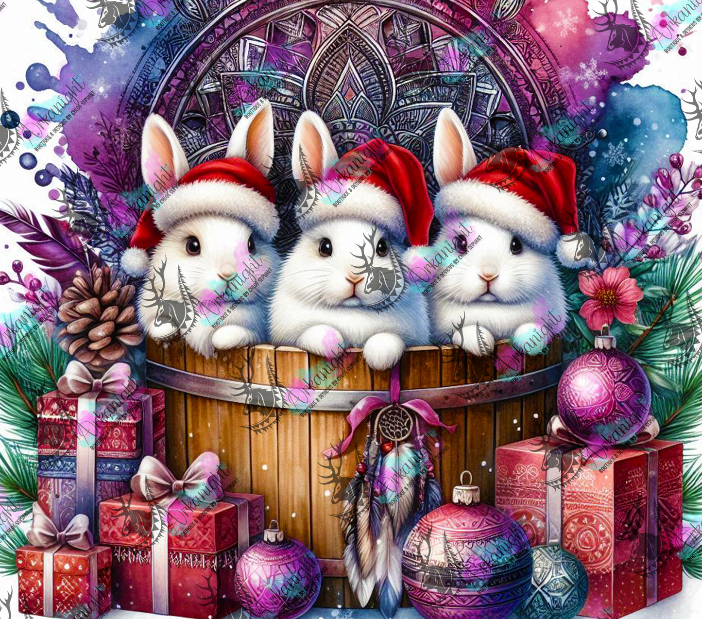 Numérique - Collection Hiver 2024 - Animals into the barrel - White Bunny