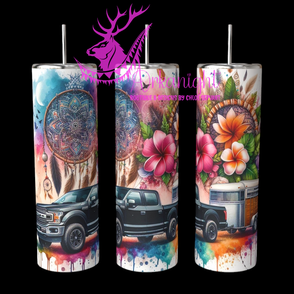 Gourde sur commande - Collection Voyage 2024 - Truck and Horse Trailer - 01