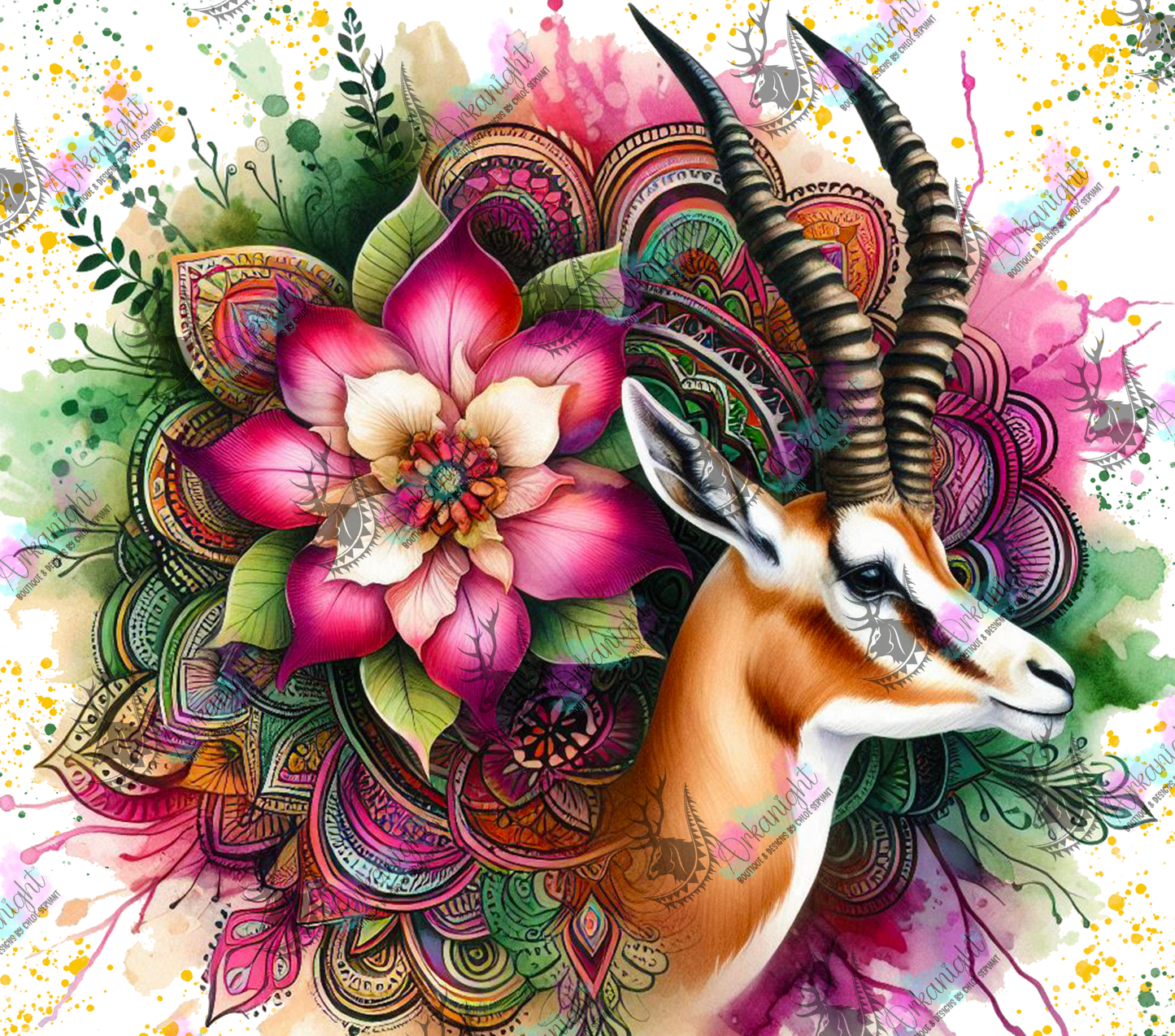 Numérique - Collection Safari Mandalas - Gazelle