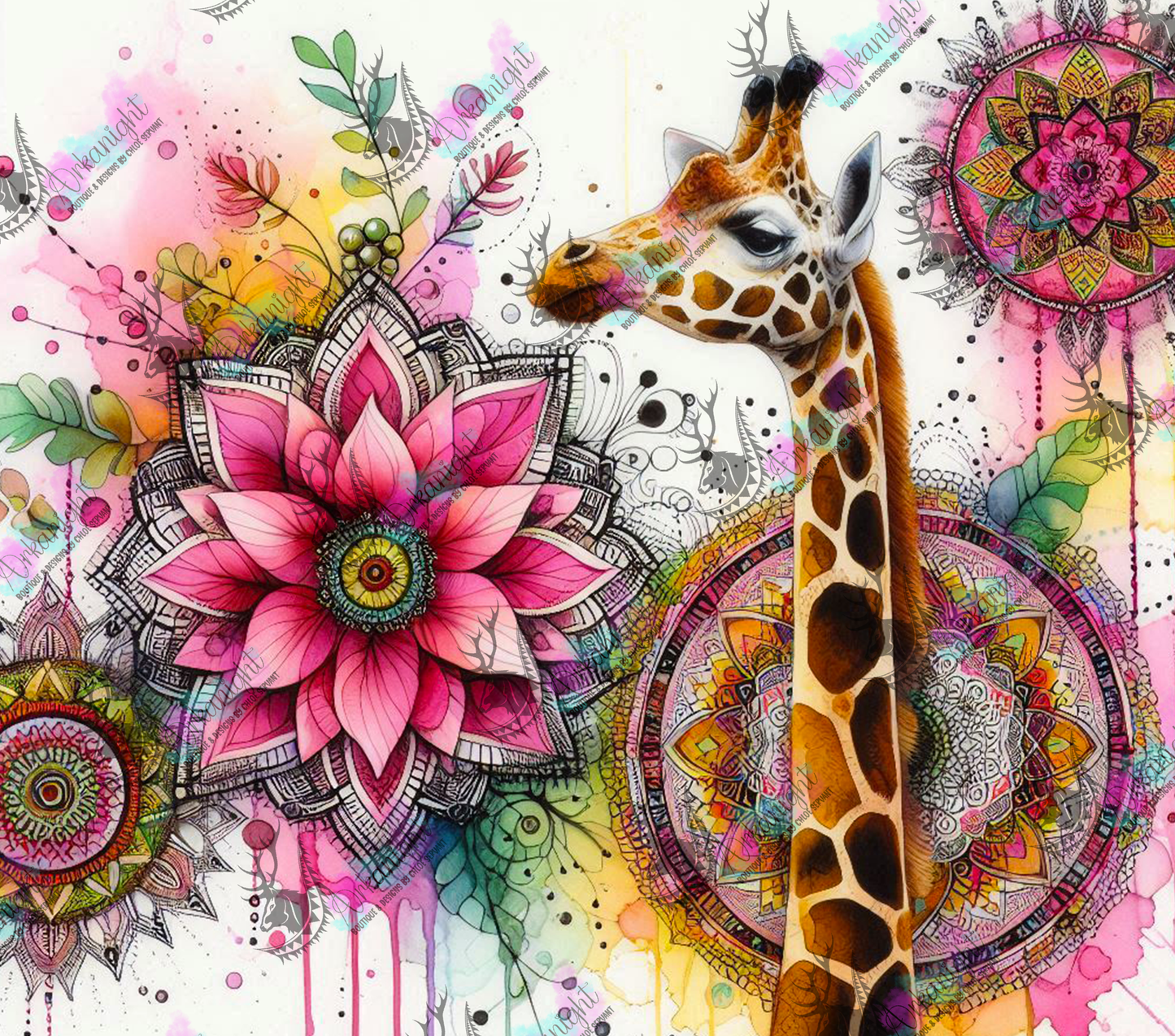 Numérique - Collection Safari Mandalas - Giraffe - 01