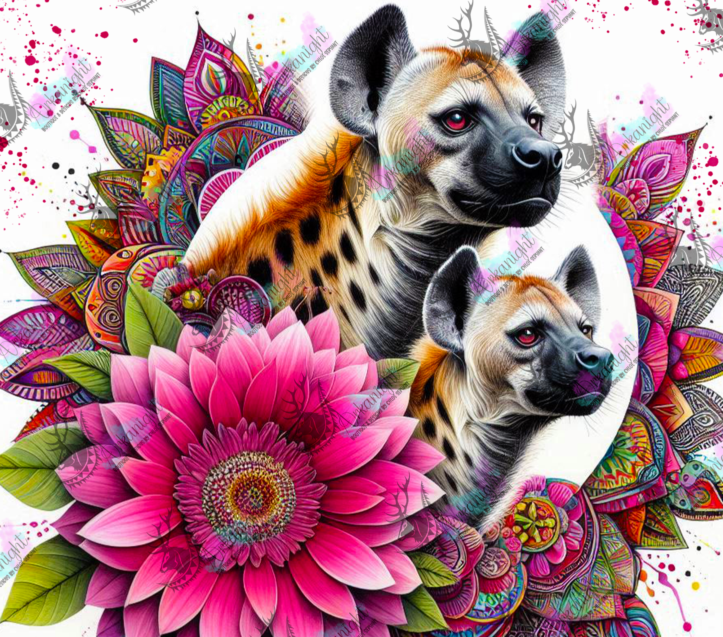 Numérique - Collection Safari Mandalas - Hyènes