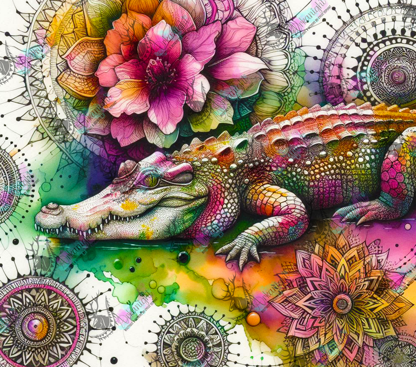 Numérique - Collection Safari Mandalas - Crocodile