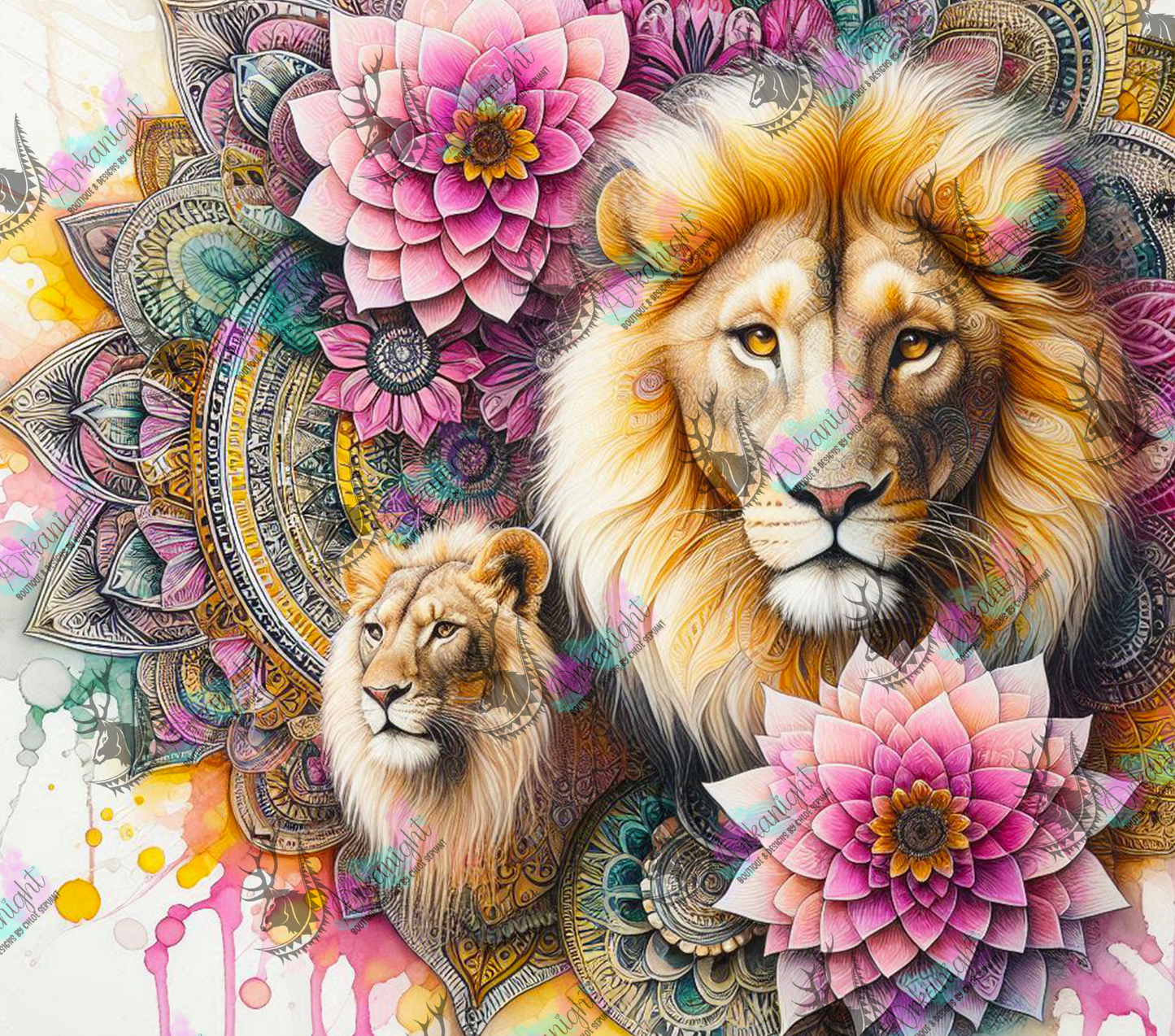 Numérique - Collection Safari Mandalas - Lion - 04