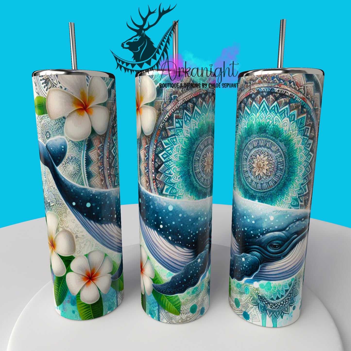 Gourde sur commande - Collection de la mer - Whale