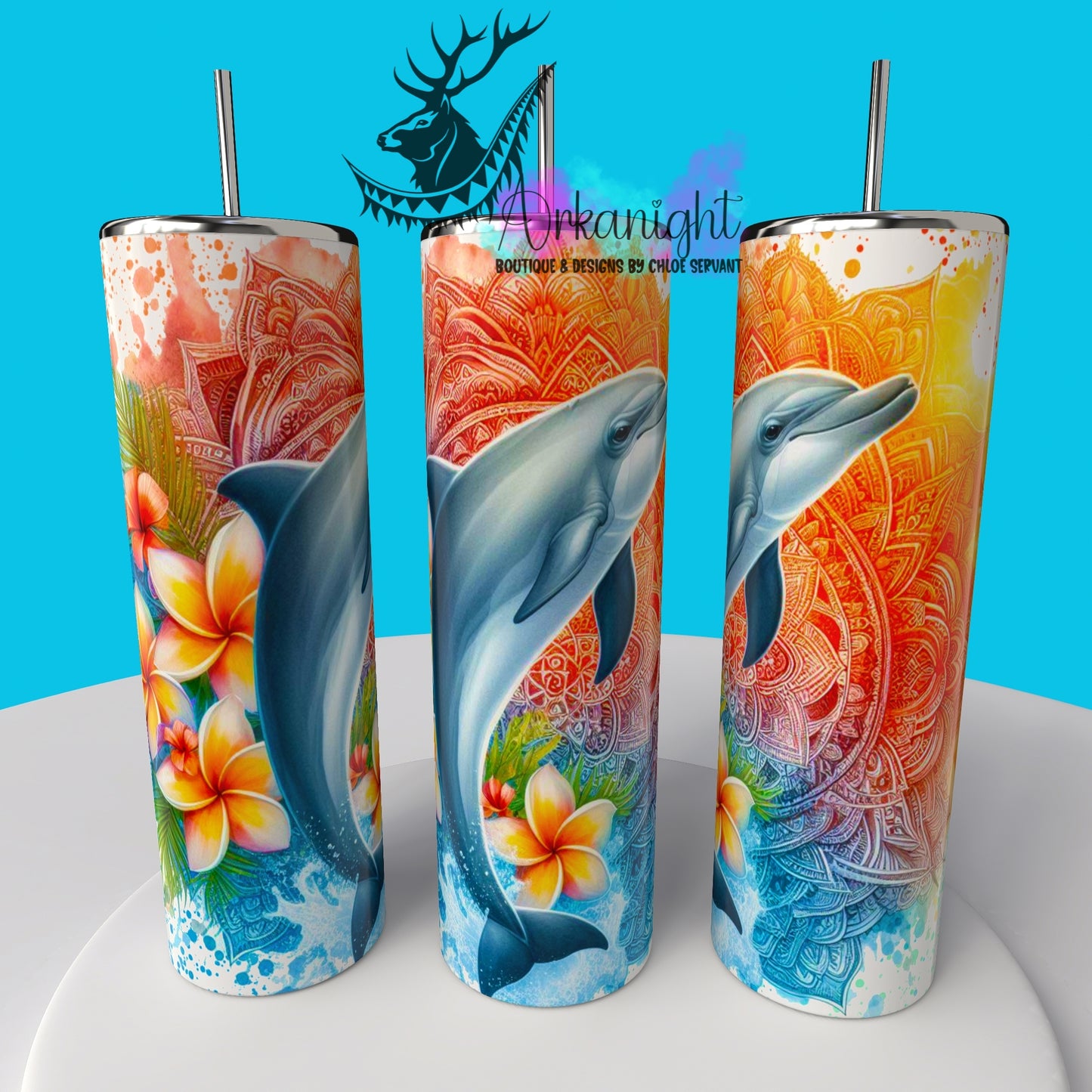 Gourde sur commande - Collection de la mer - Dolphin