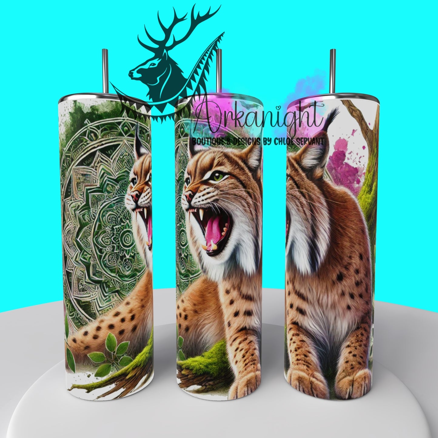 Gourde sur commande - Mandalas Lynx