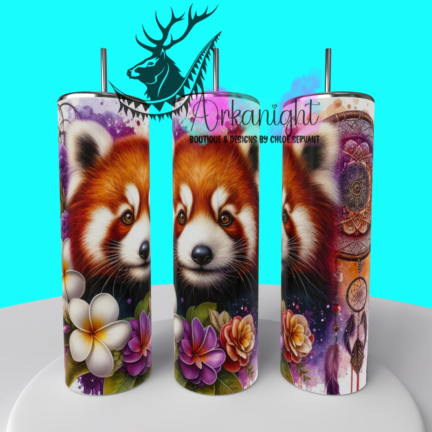Gourde sur commande - Mandalas Red Panda