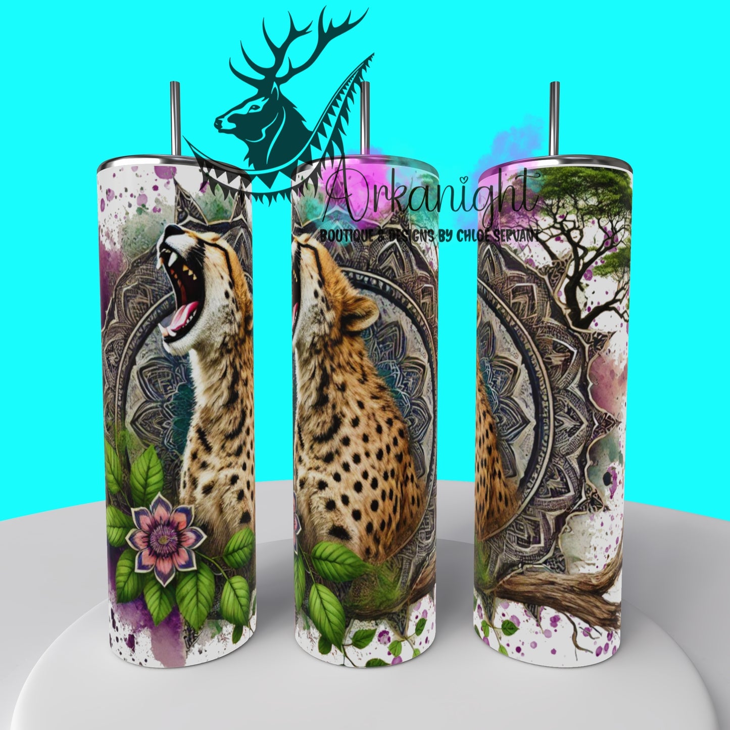 Gourde sur commande - Mandalas Cheetah