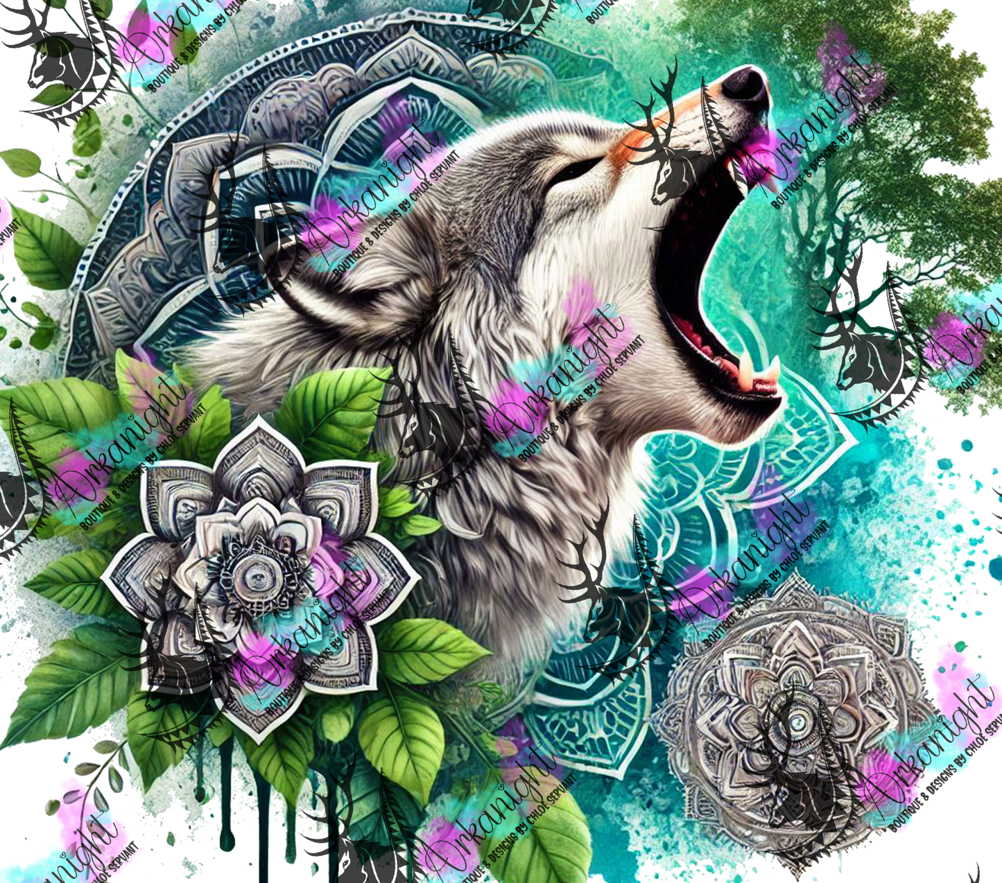 Numérique - Mandalas Roaring Wolf 2025