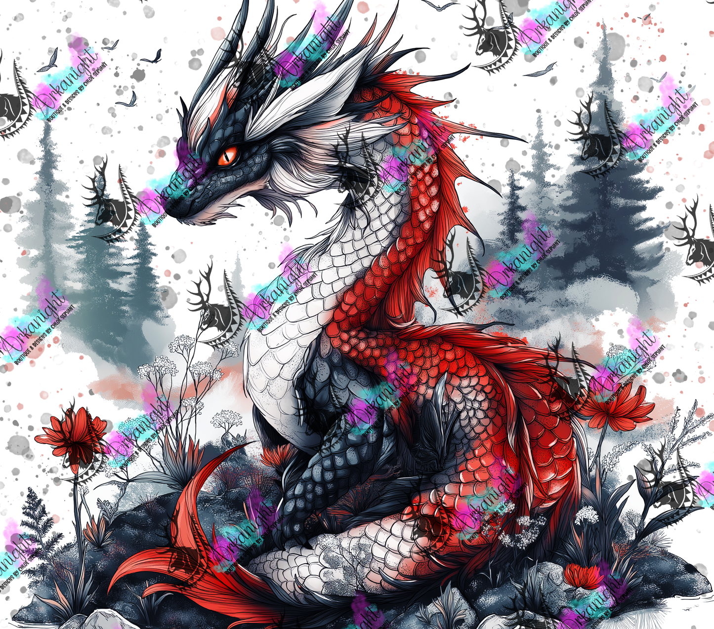 Numérique - Black & Red Dragon