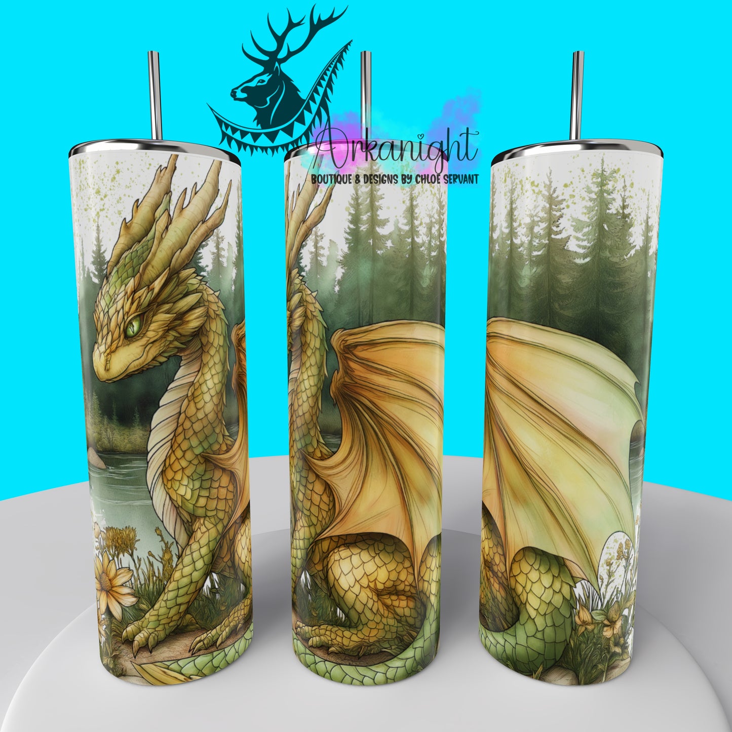 Gourde sur commande - Collection Dragon - Yellow