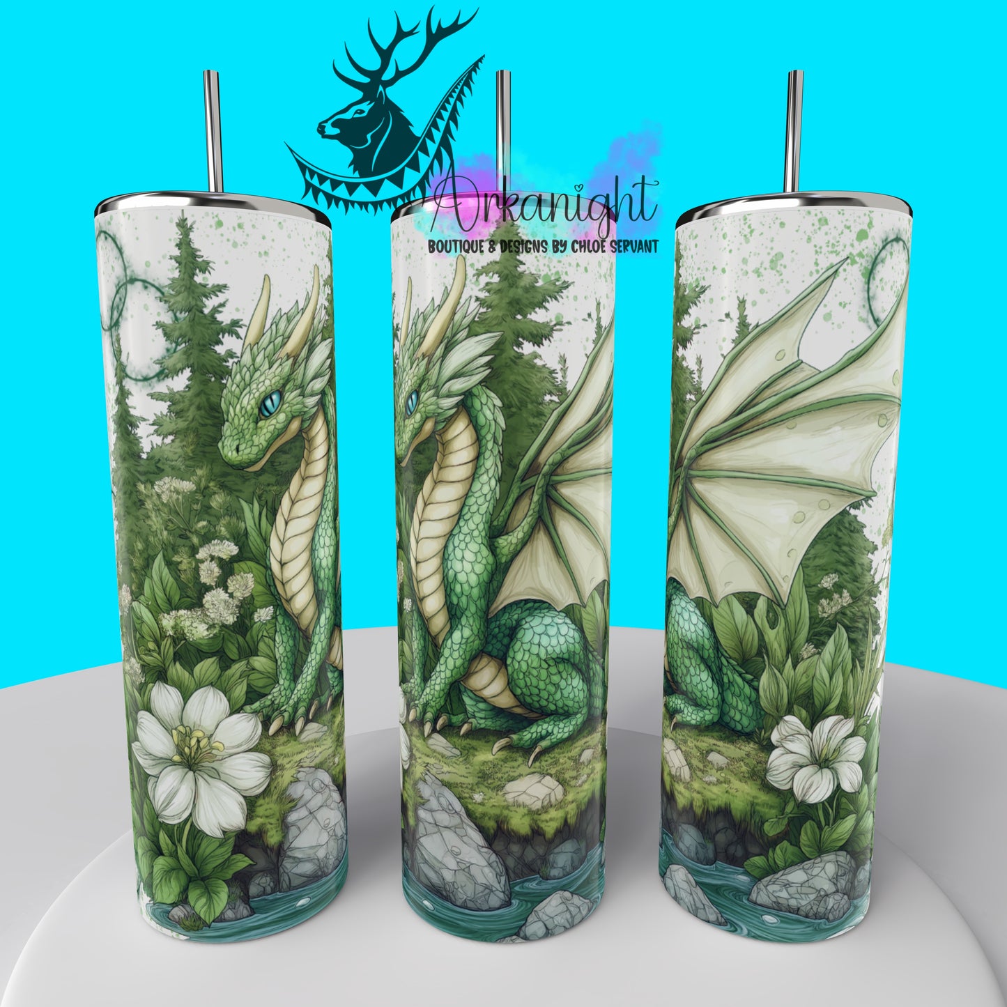 Gourde sur commande - Collection Dragon - Green