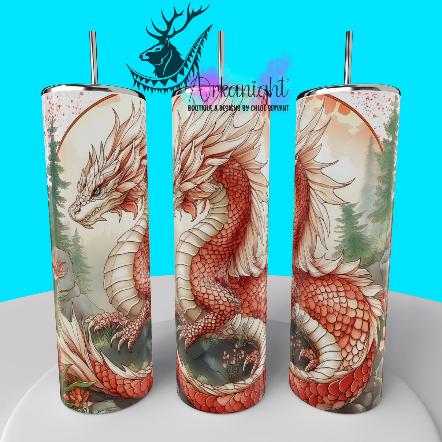 Gourde sur commande - Collection Dragon - Orange