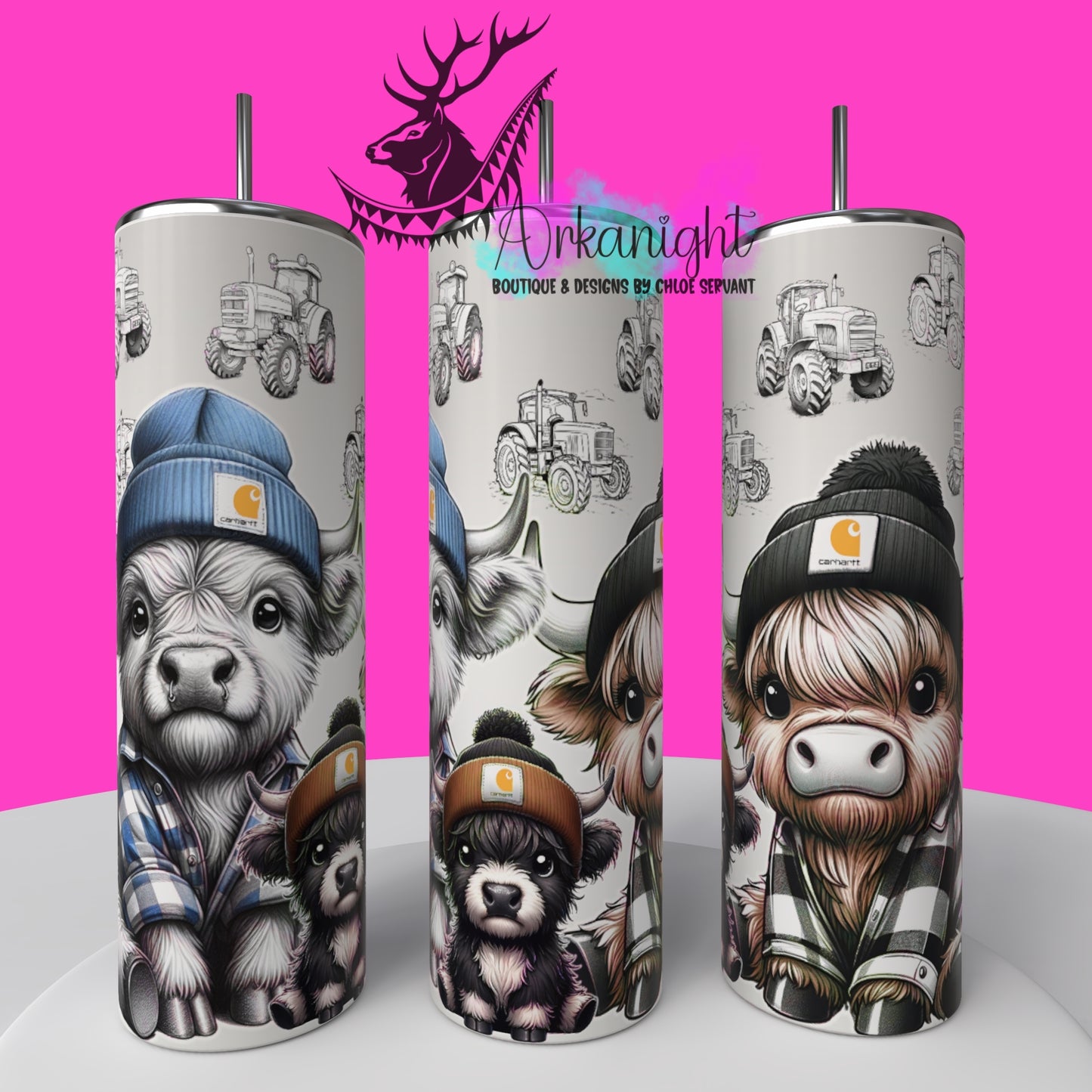 Gourde sur commande - Carhartt Highland Cow