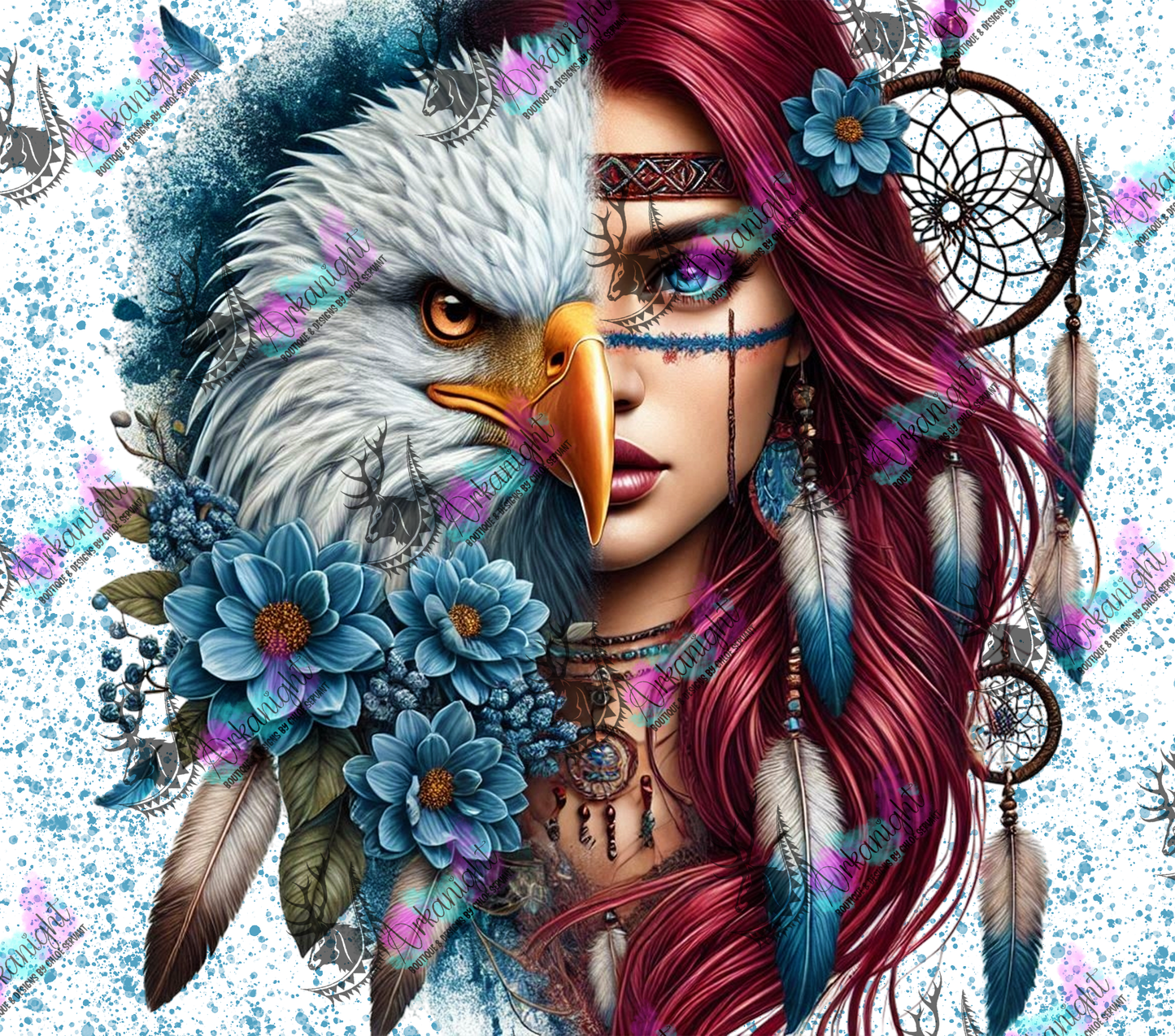 Numérique - Collection Animal Totem - Eagle & Red Hair