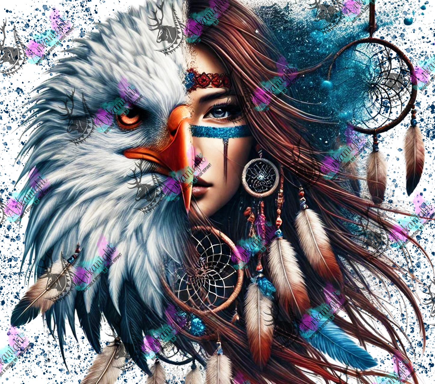 Numérique - Collection Animal Totem - Eagle & Brown Hair