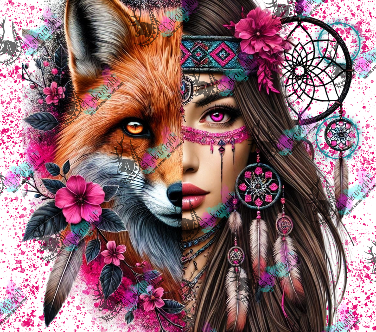 Numérique - Collection Animal Totem - Fox & Brown Hair