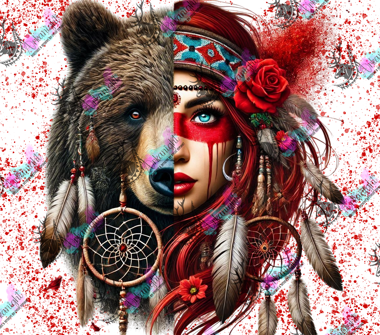 Numérique - Collection Animal Totem - Bear & Red Hair