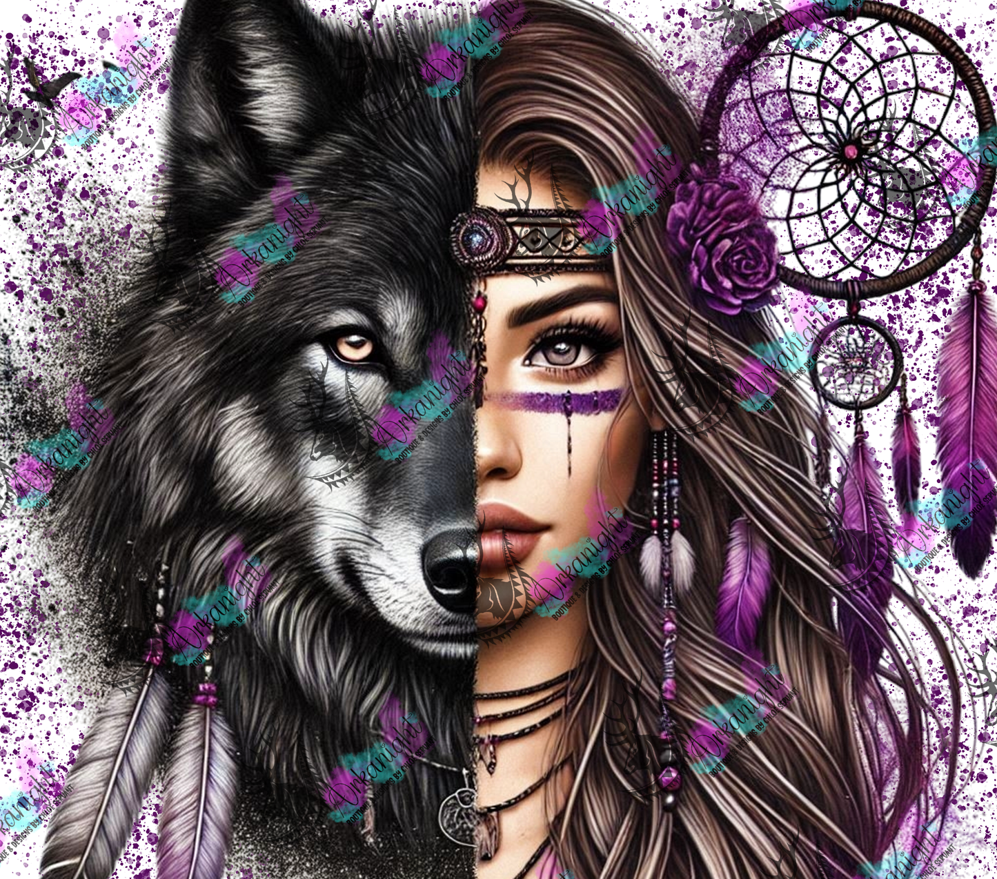 Numérique - Collection Animal Totem - Wolf & Brown Hair