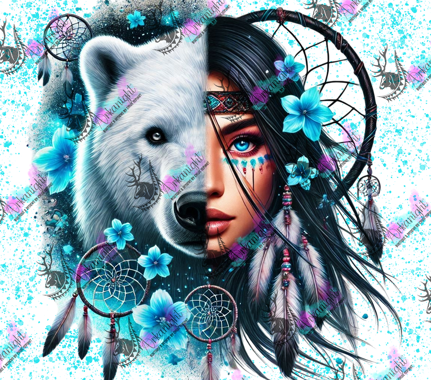 Numérique - Collection Animal Totem - Polar Bear & Black Hair