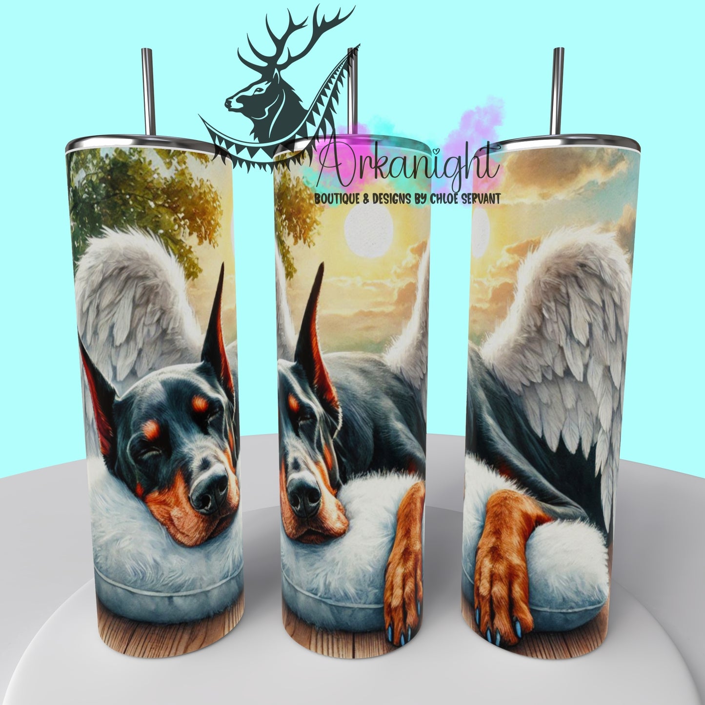 Gourde sur commande - Collection Mémoire Chien - Doberman