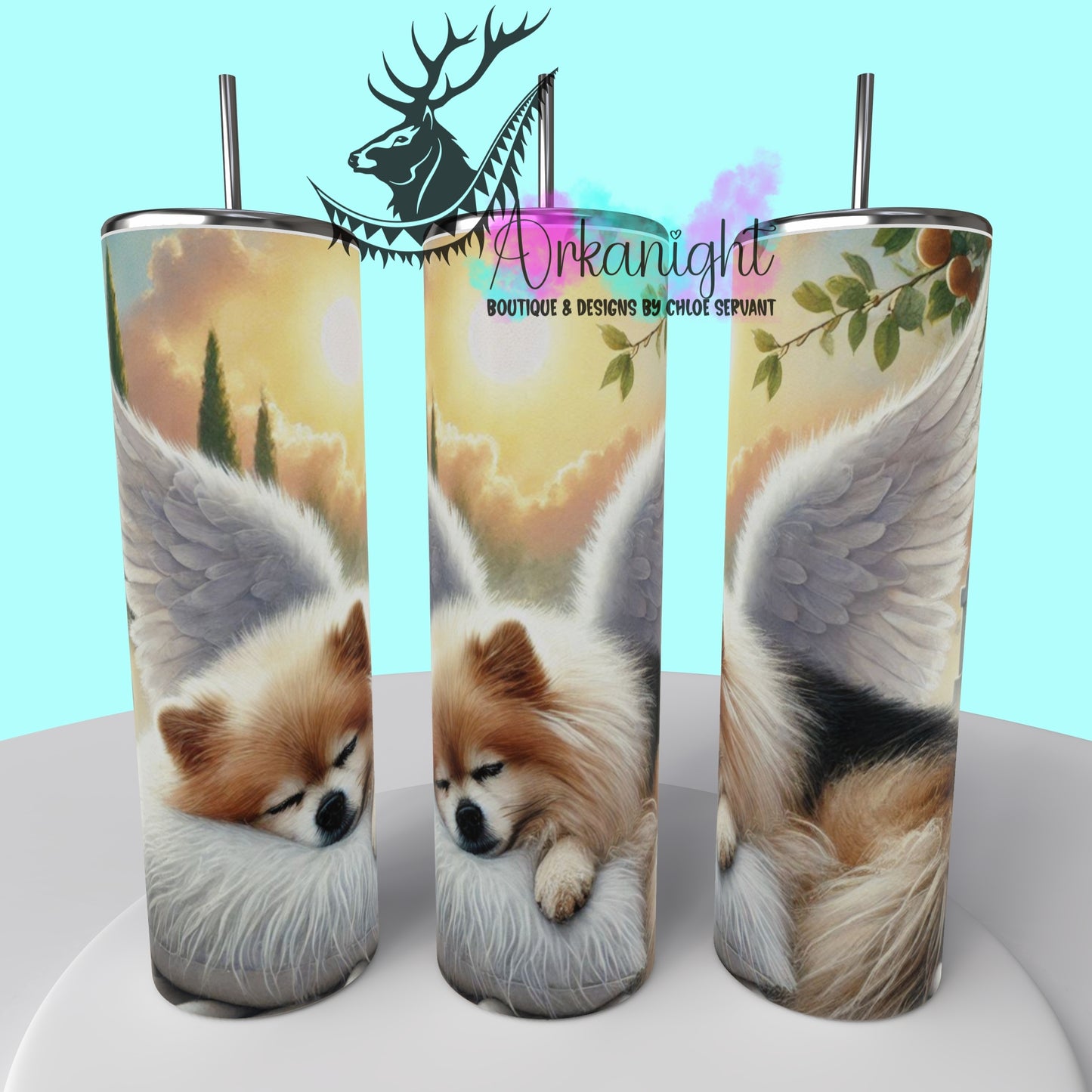 Gourde sur commande - Collection Mémoire Chien - Pomeranian