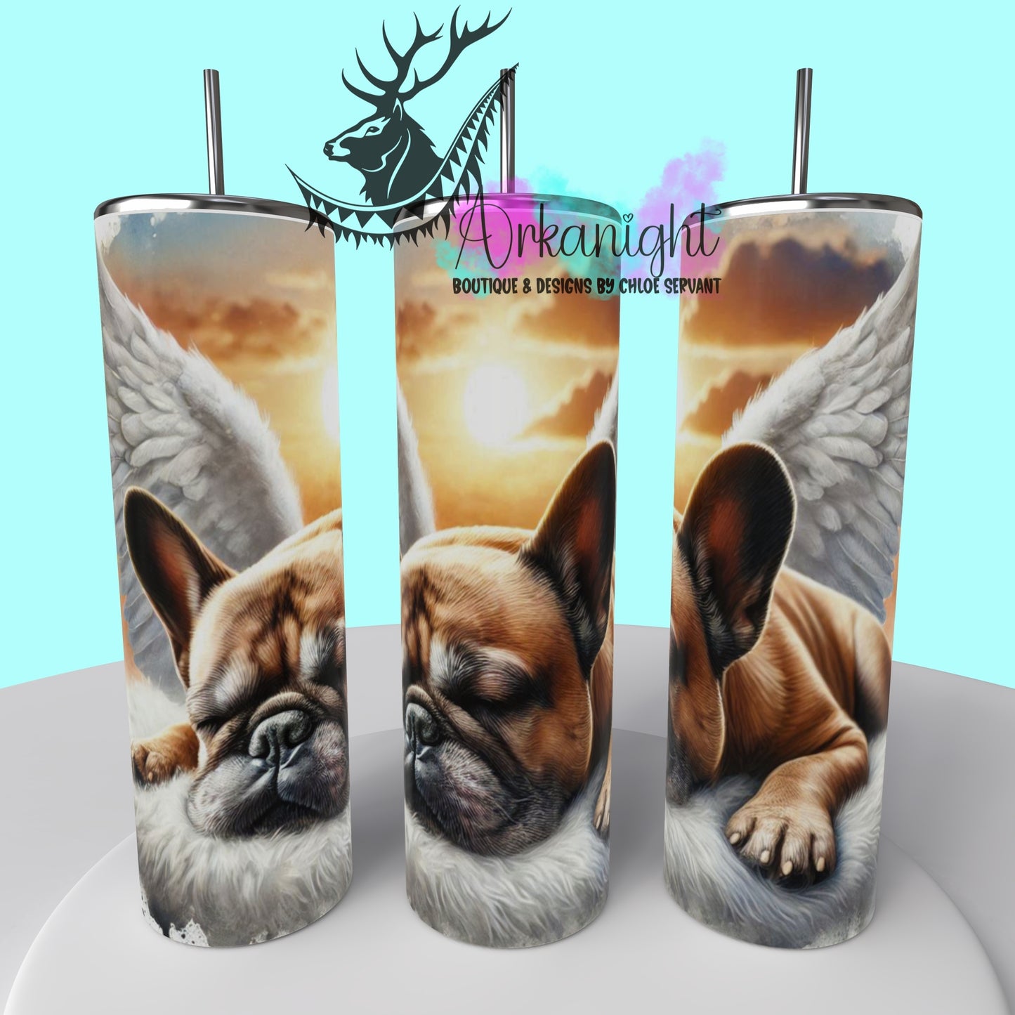 Gourde sur commande - Collection Mémoire Chien - French Bulldog - 03