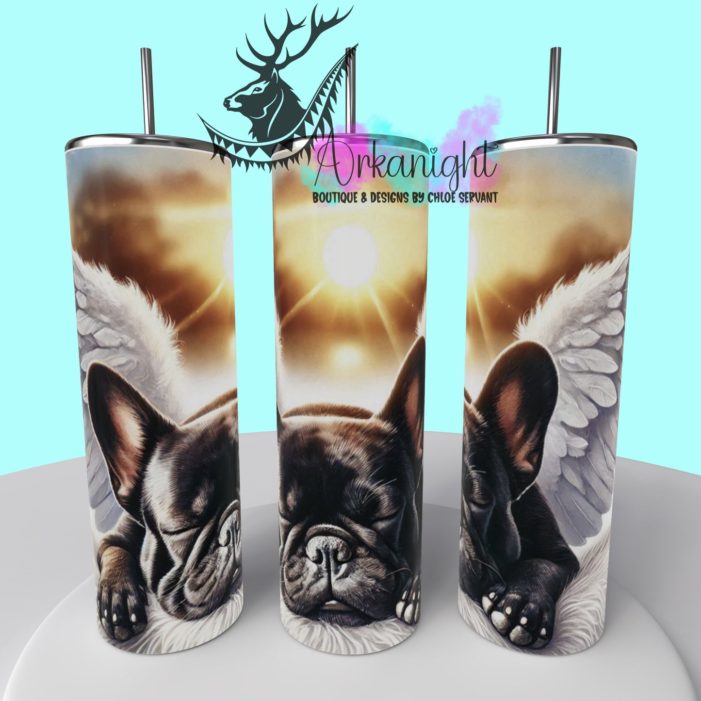 Gourde sur commande - Collection Mémoire Chien - French Bulldog - Black