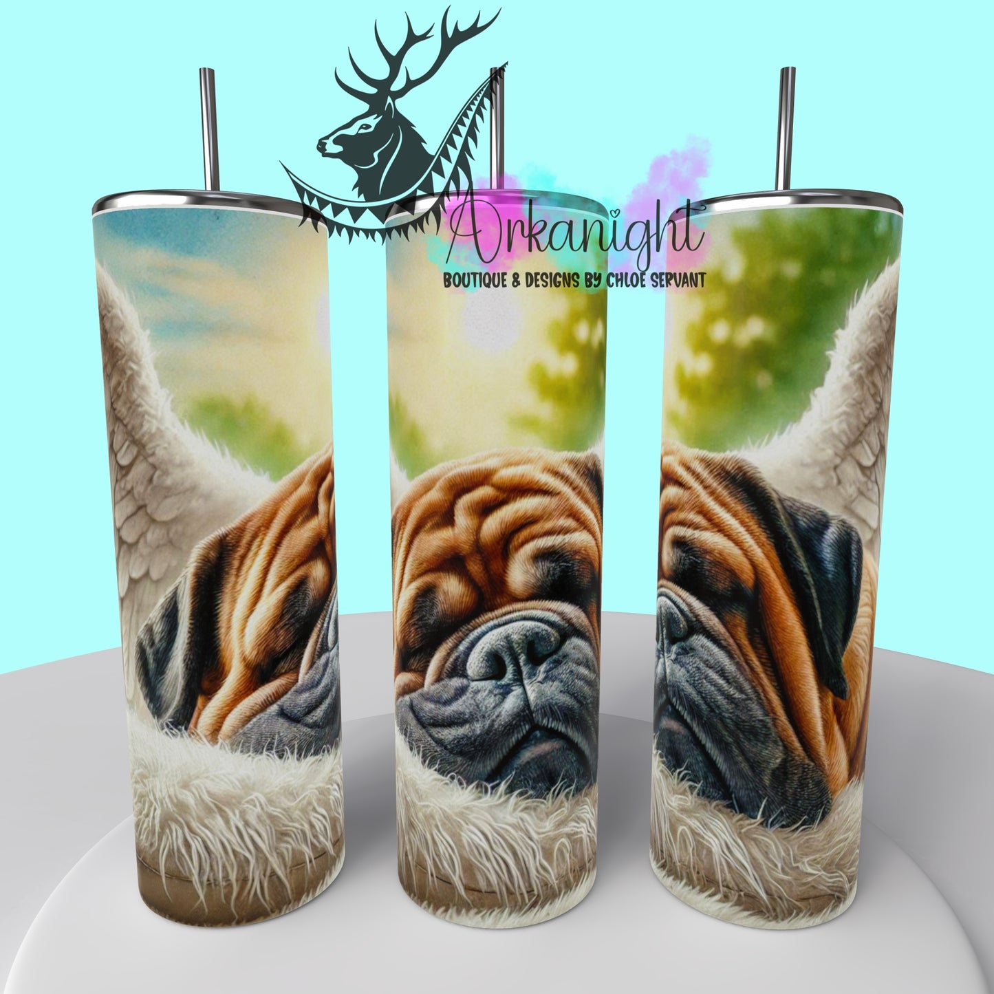 Gourde sur commande - Collection Mémoire Chien - Bull Mastiff