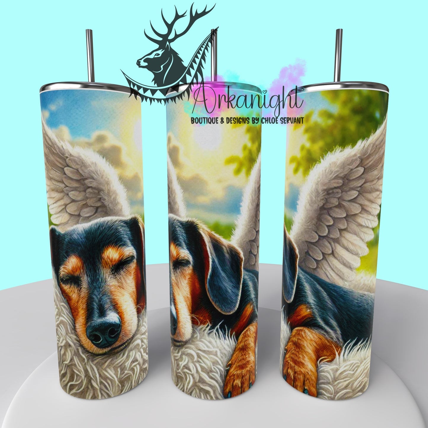 Gourde sur commande - Collection Mémoire Chien - Black & Tan Teckel