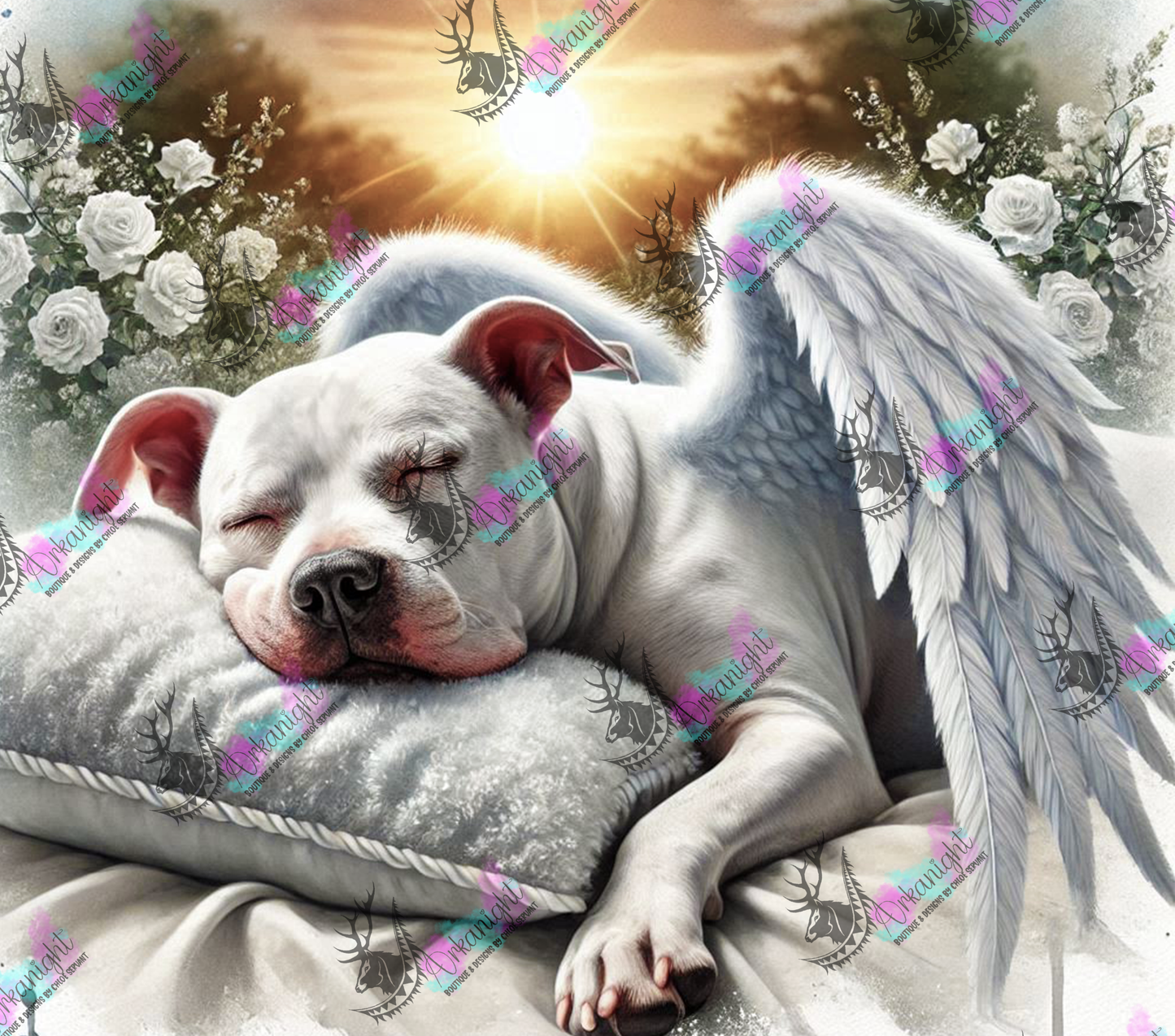 Numérique - Collection Mémoire Chien - Pittbull Blanc