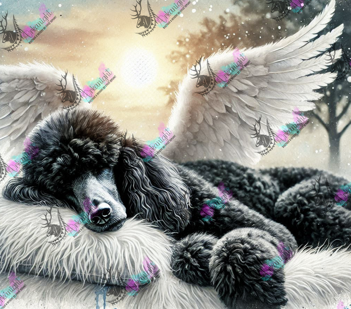 Numérique - Collection Mémoire Chien - Poodle - Noir