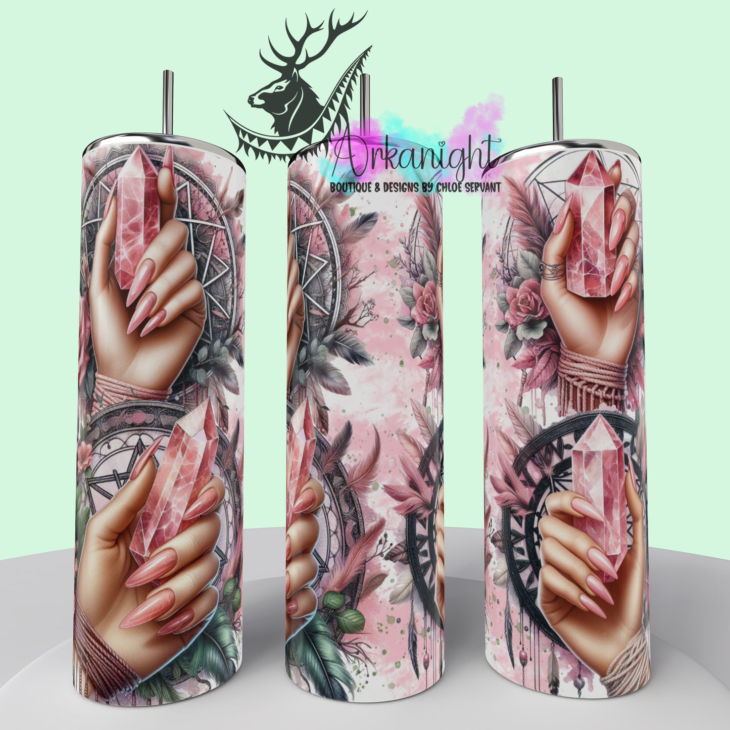 Gourde sur commande - Collection Crystal 2025 - Rose Quartz