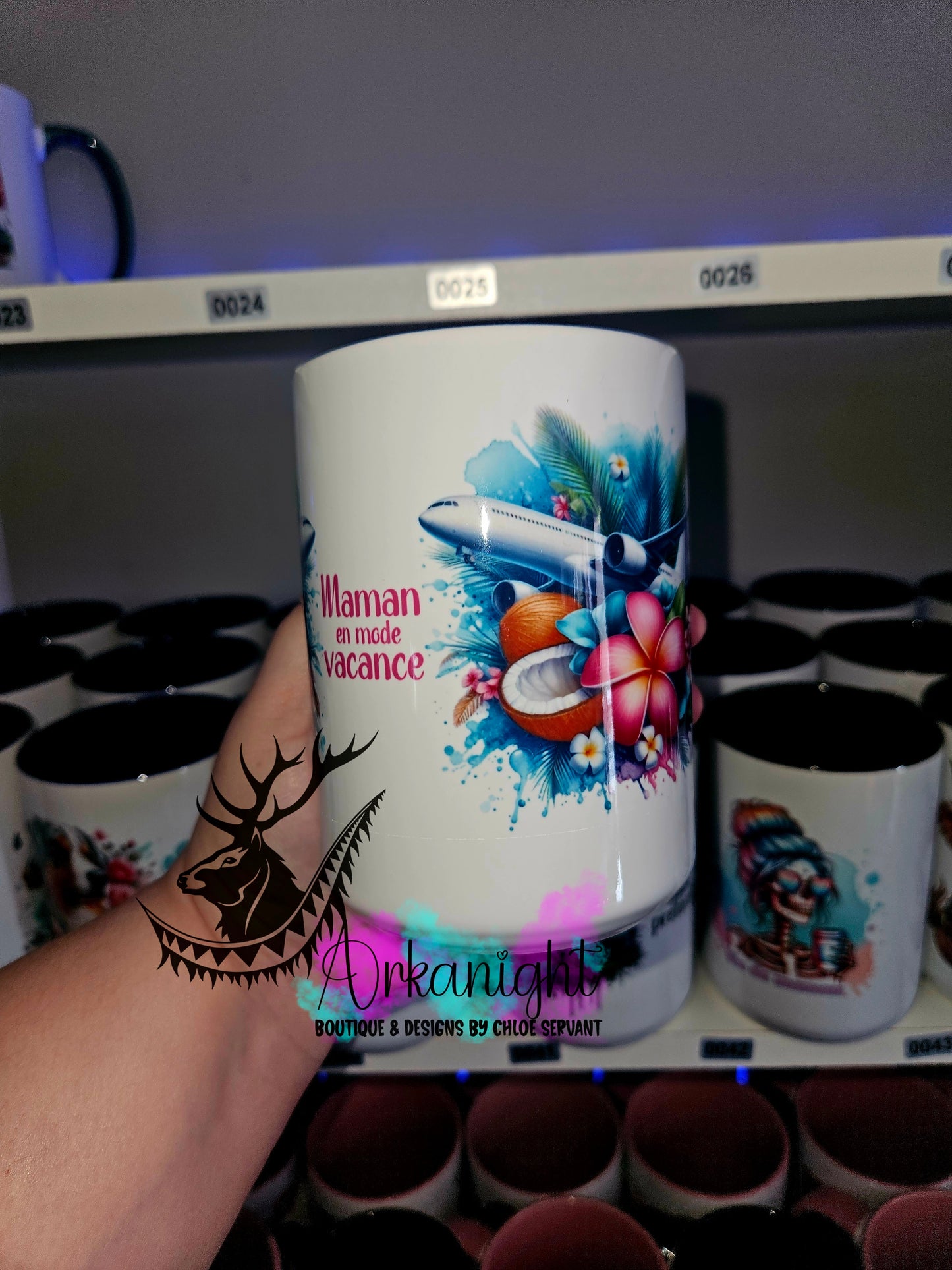 Tasse en céramique sur commande - Maman en mode Vacance