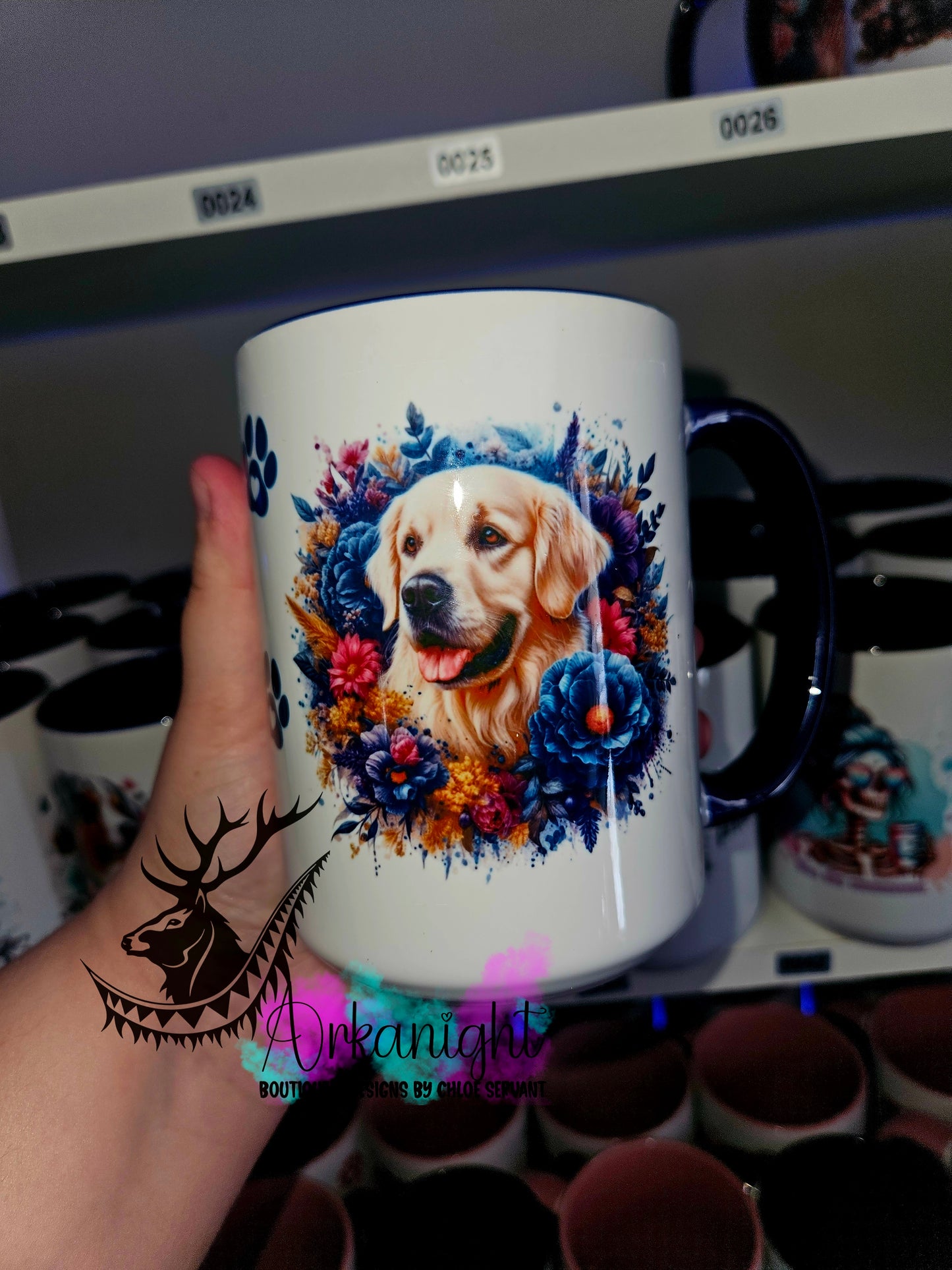 Tasse en céramique sur commande - Golden Retriever