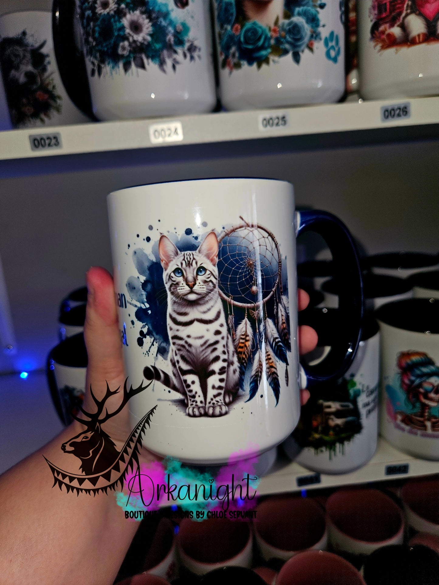 Tasse en céramique sur commande - Maman de Bengal Snow