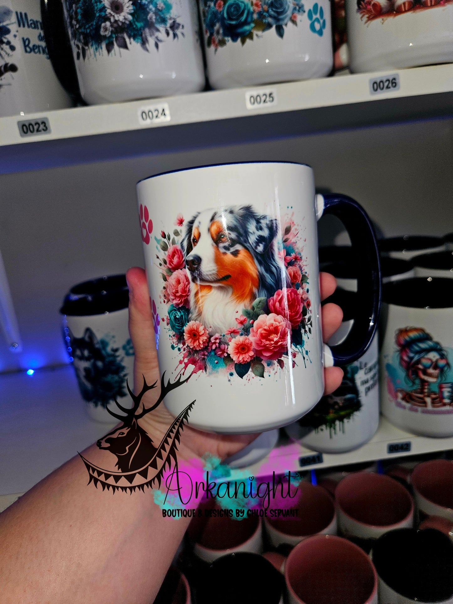 Tasse en céramique sur commande - Berger Australien