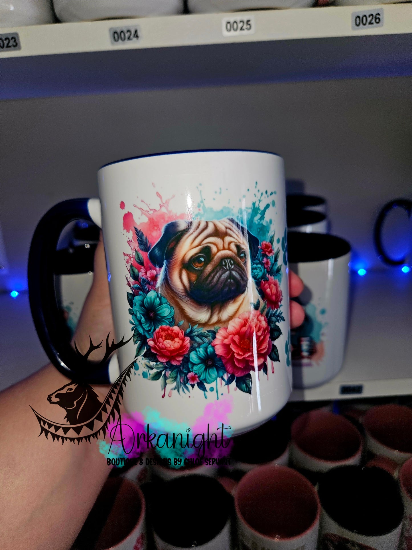 Tasse en céramique sur commande - Pug