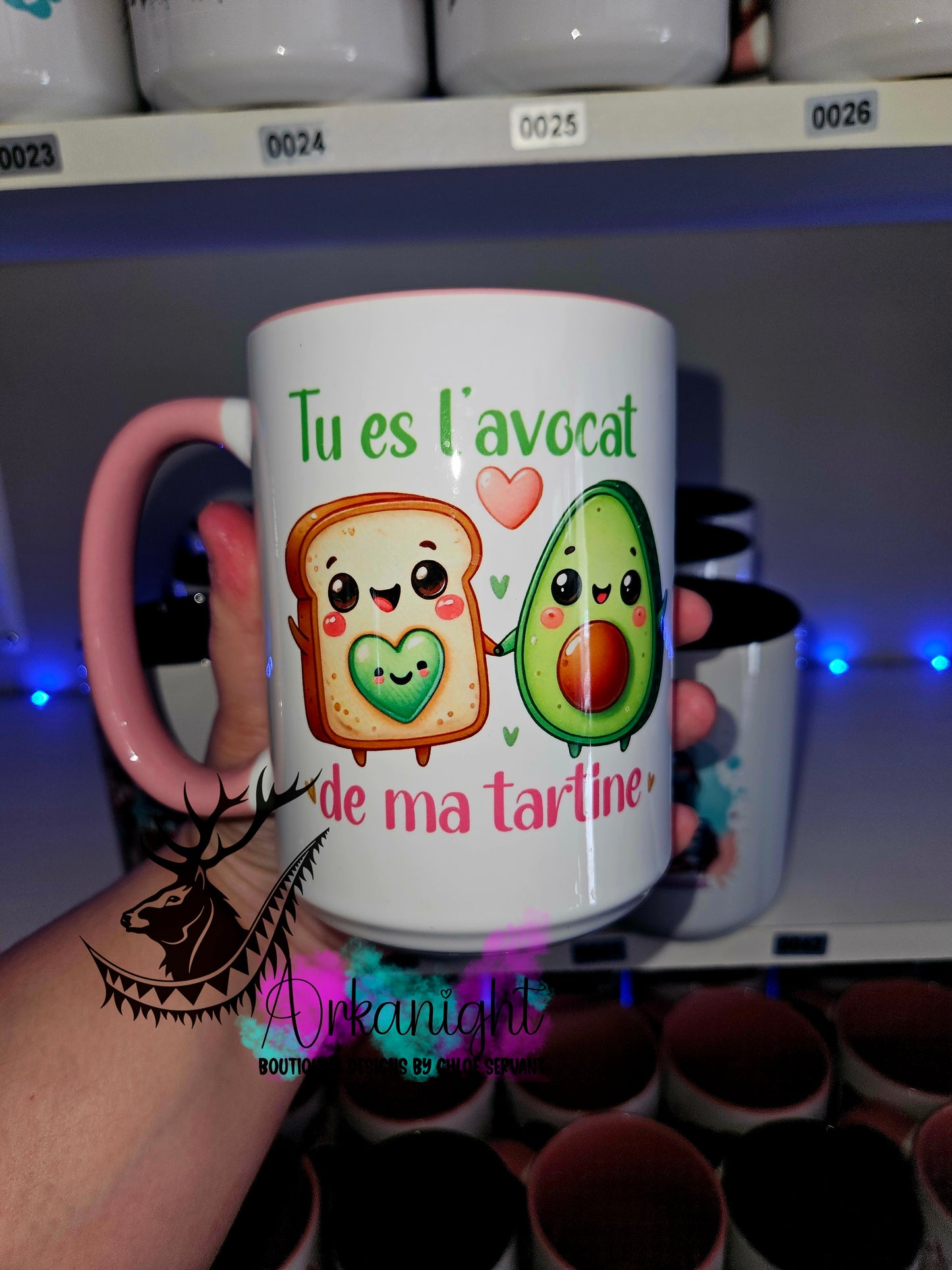 Tasse en céramique sur commande - Tu es L'avocat de ma tartine