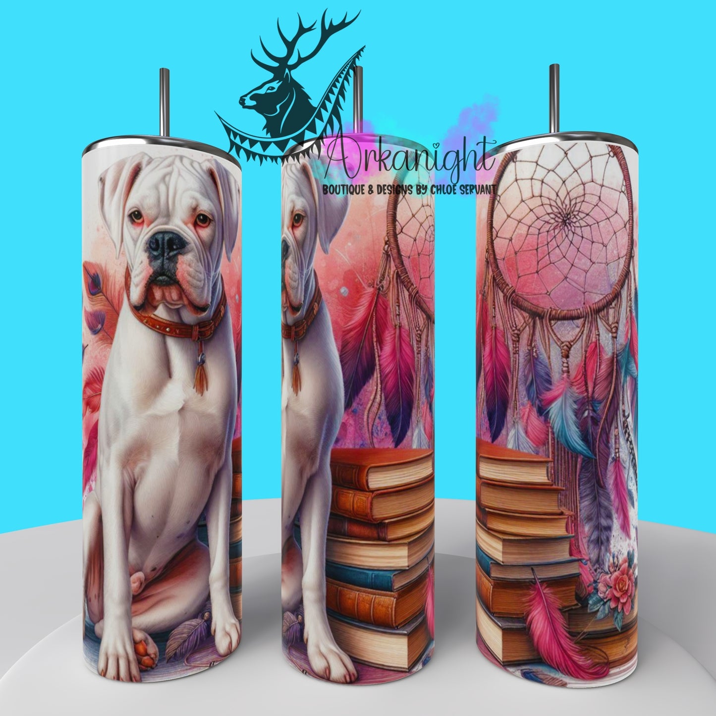 Gourde sur commande - Collection Books & Dogs - Boxer - 04