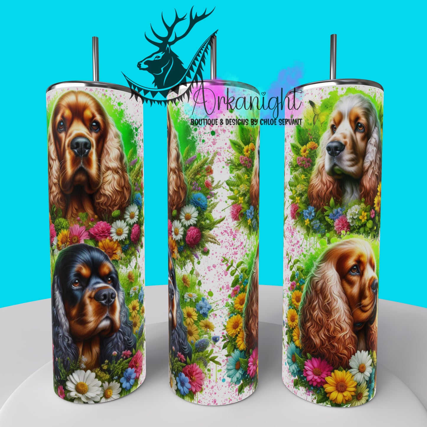 Gourde sur commande - Collection Chien 2025 - American Coker Flowers