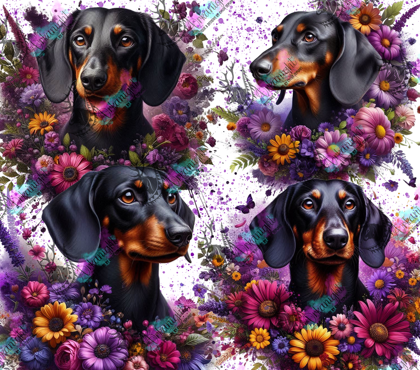 Numérique - Collection Chien 2025 - Teckel Flowers