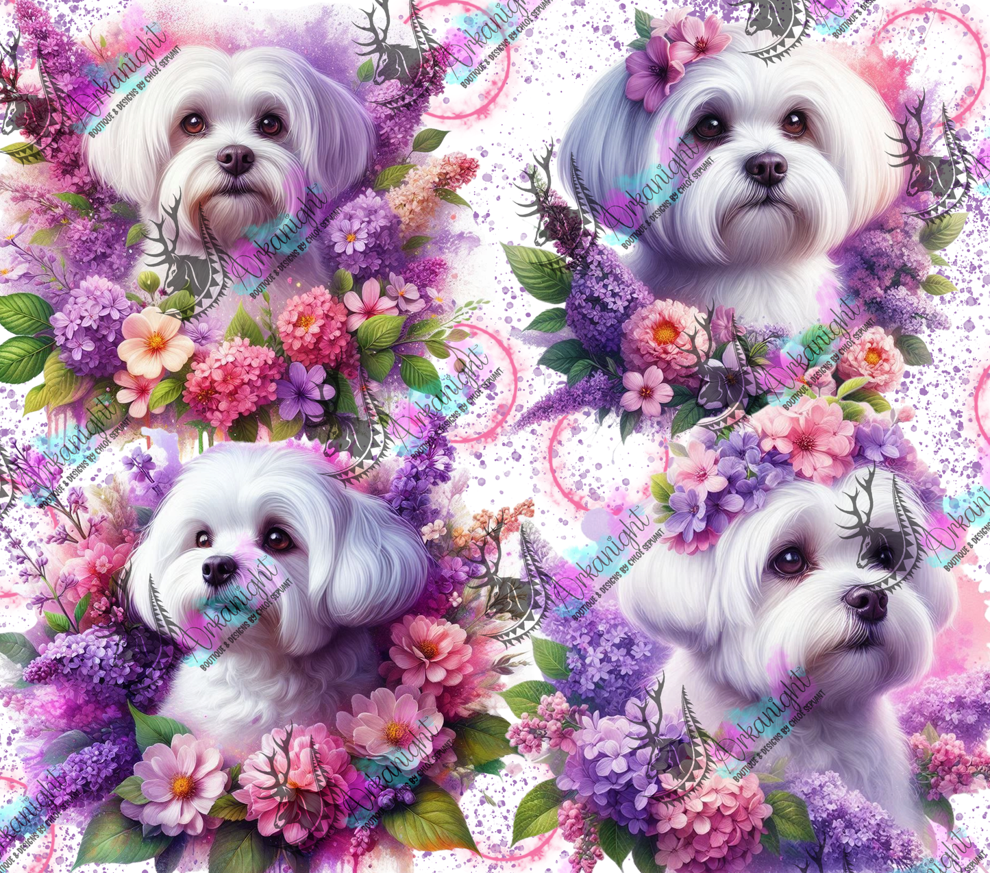 Numérique - Collection Chien 2025 - Bichon Maltais Flowers