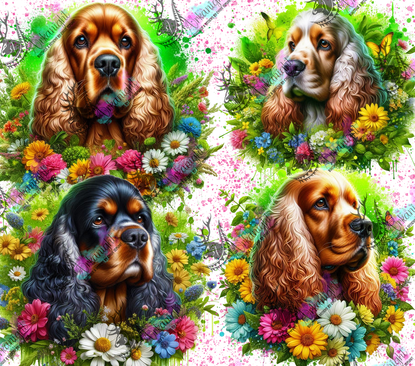 Numérique - Collection Chien 2025 - American Coker Flowers