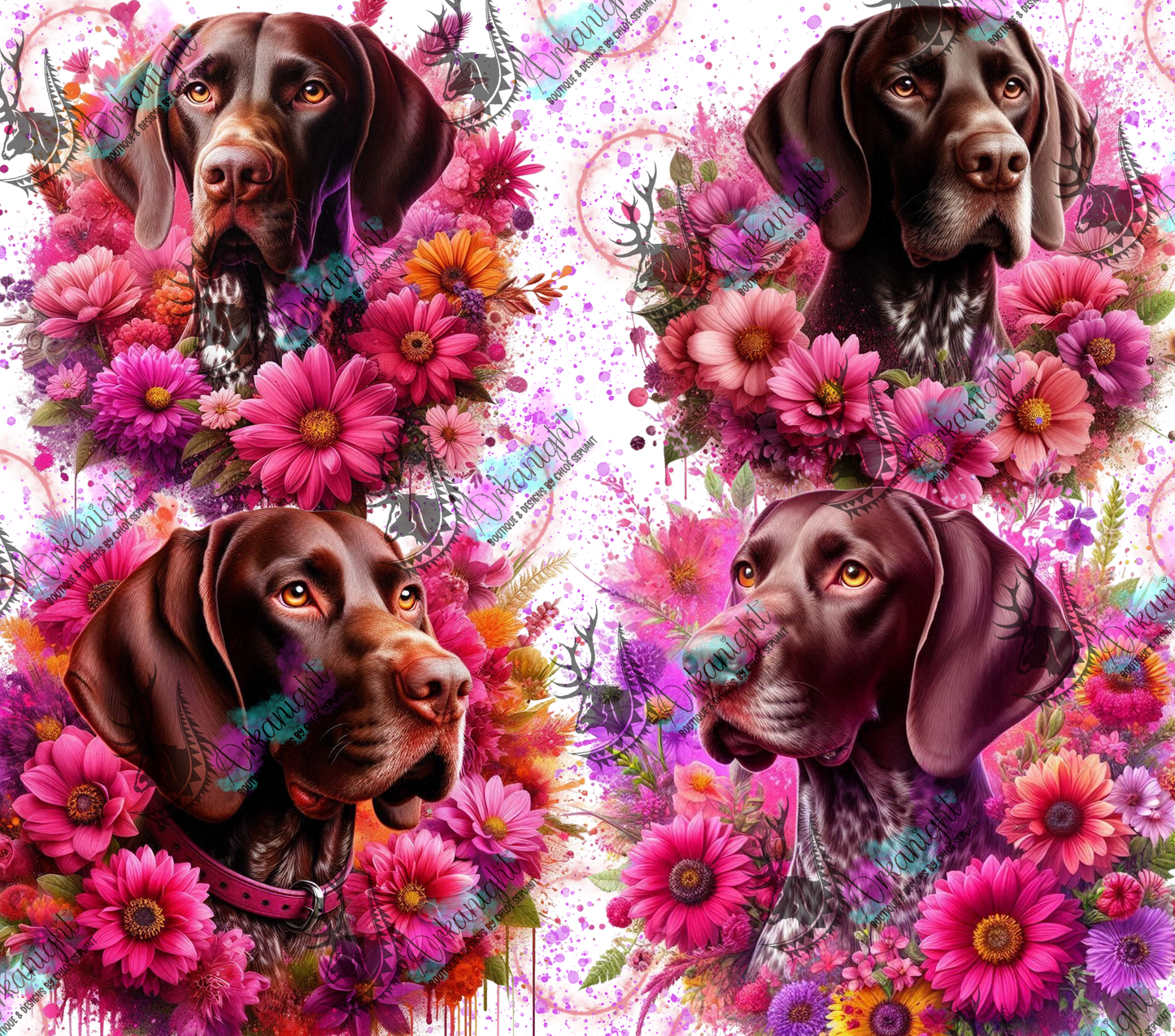 Numérique - Collection Chien 2025 - German Shorthaired Pointer Flowers